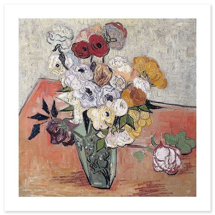 Roses et renoncules (toiles sans cadre)