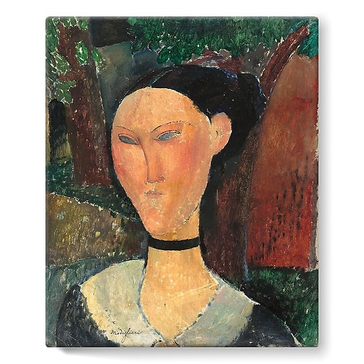 Femme au ruban de velours (stretched canvas)