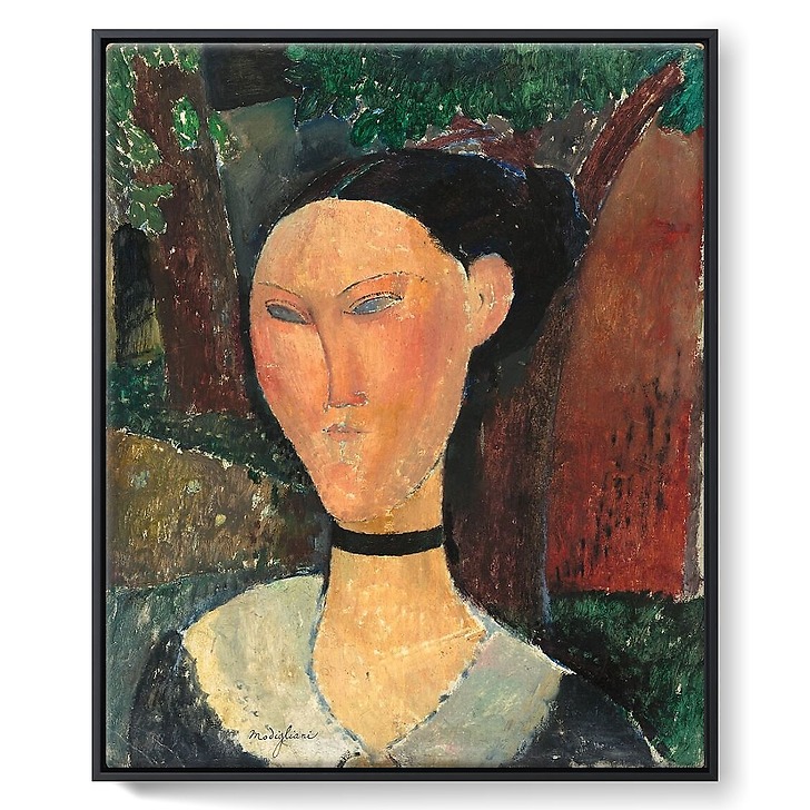 Femme au ruban de velours (toiles encadrées)
