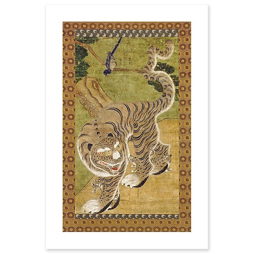 Tigre avec ses trois petits (détail) (canvas without frame)
