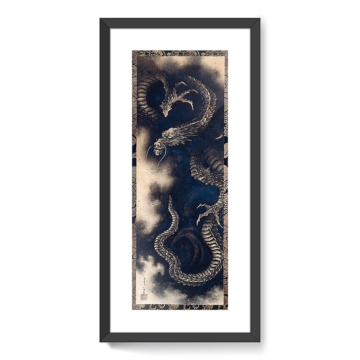 Dragon dans les nuées (détail) (framed art prints)