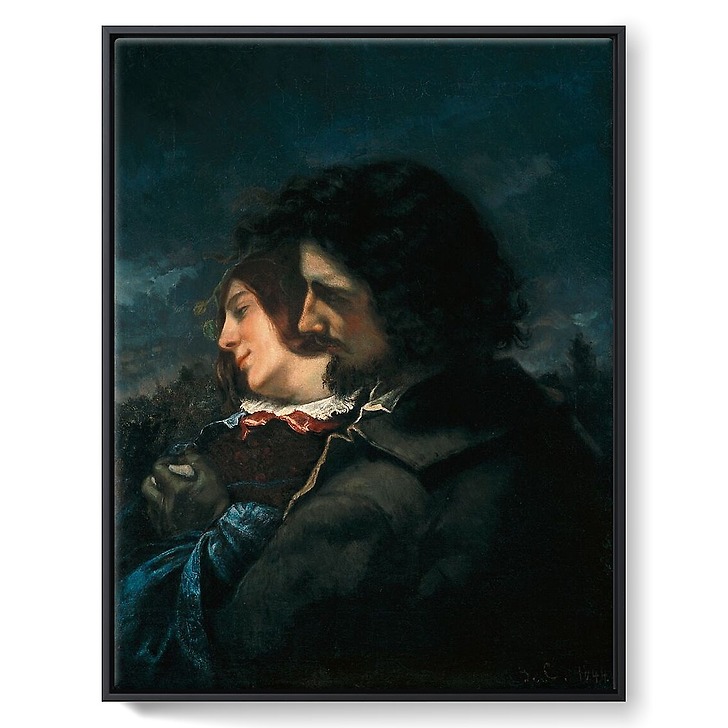 Les Amants dans la campagne, sentiments du jeune âge dit aussi Les Amants heureux (framed canvas)