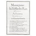 Tea towel "10 Grandes entrées Menu du Roy"