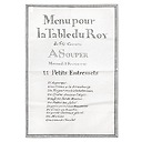 Torchon "11 Petits entremets Menu du Roy"