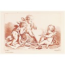 Trois amours avec les attributs des arts