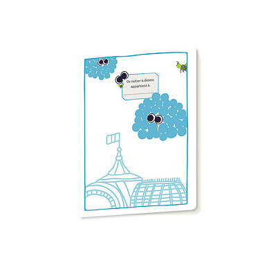 Cahier à dessin + stickers - Cumulo & Réséda Bleu - Grand Palais