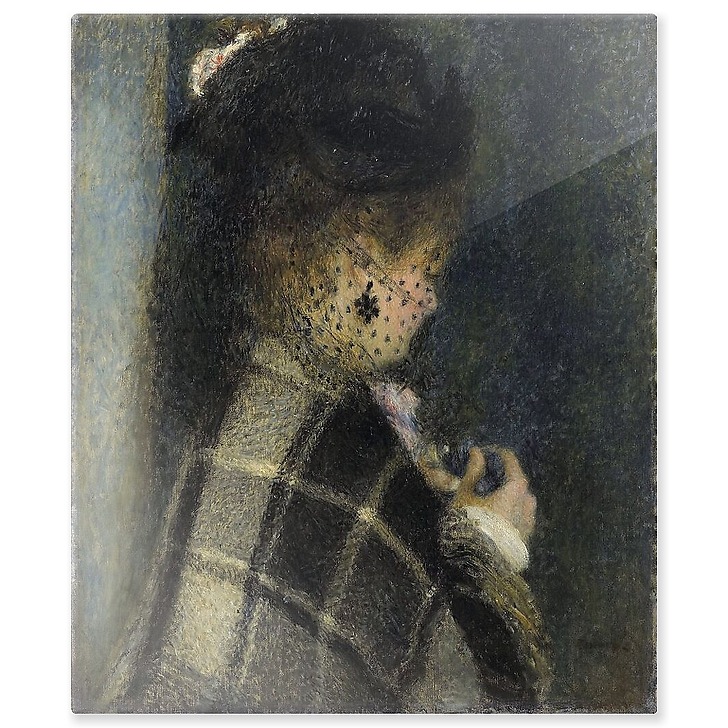 Young woman with a veil (aluminium panels)