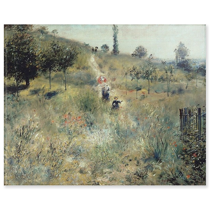 Chemin montant dans les hautes herbes (panneaux acryliques)