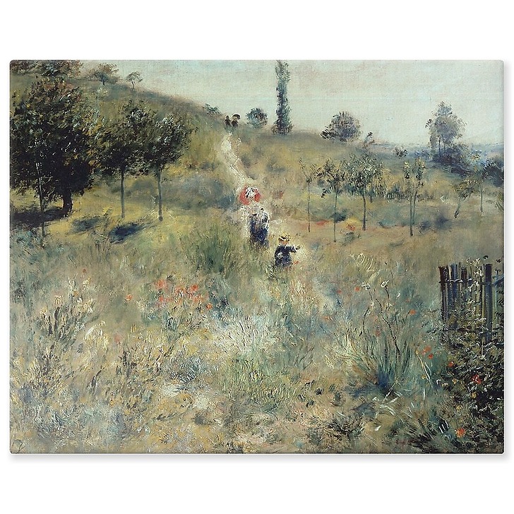Chemin montant dans les hautes herbes (panneaux aluminium)