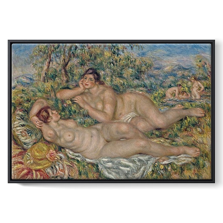 The swimmer sitting (framed canvas)