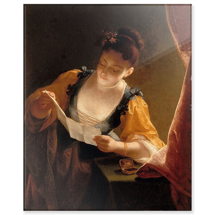 Jeune fille lisant une lettre (panneaux acryliques)
