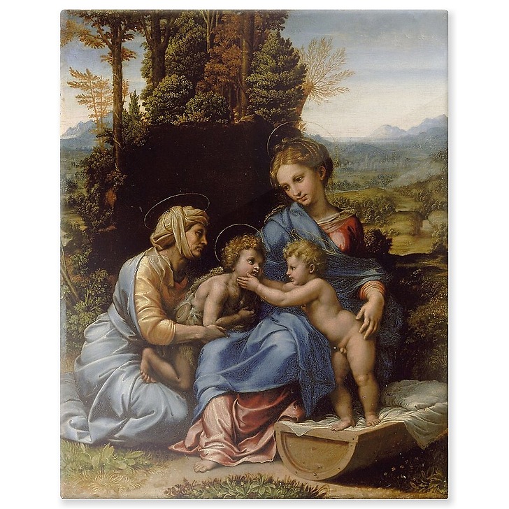 The Holy Family Known As Little Holy Family (aluminium panels)