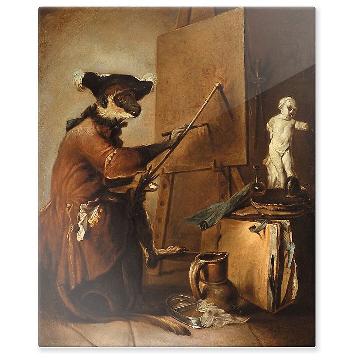 Le Singe peintre (panneaux aluminium)