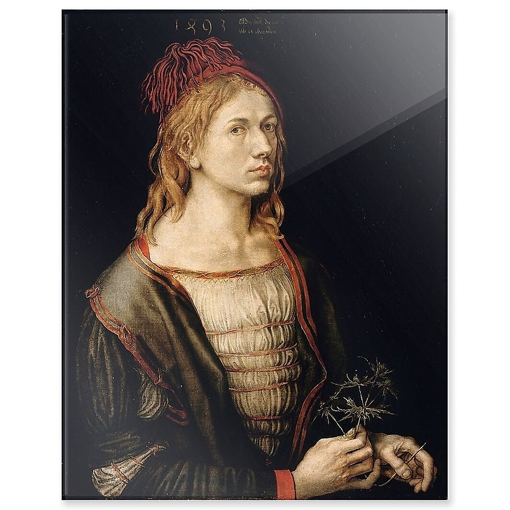 Portrait de l'artiste au chardon (panneaux acryliques)