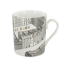 Turgot Map of Paris Mug - Gold