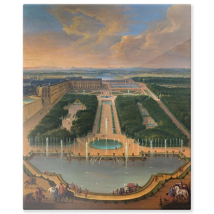 Vue du château de Versailles depuis le Bassin du Dragon et de Neptune (panneaux aluminium)