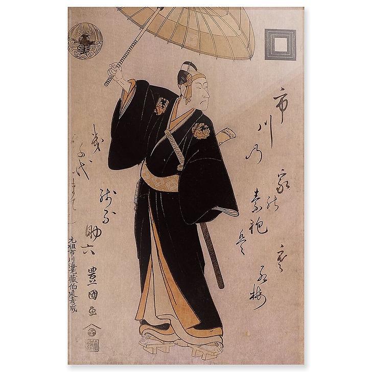 Kabuki actor; actor Ichikawa Danjûrô VI, as Sukeroku (acrylic panels)