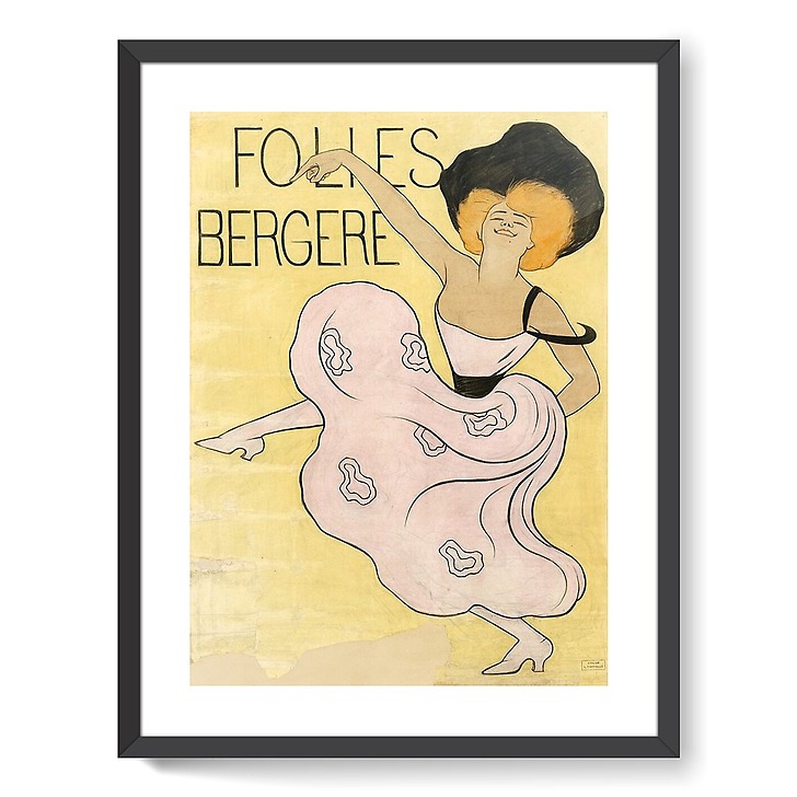 Folies Bergères : maquette définitive de l'affiche de 1900 (affiches d'art encadrées)