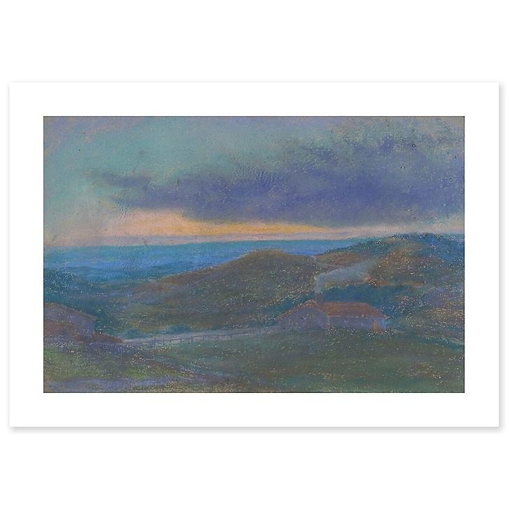 Cottage at sunset (art prints)