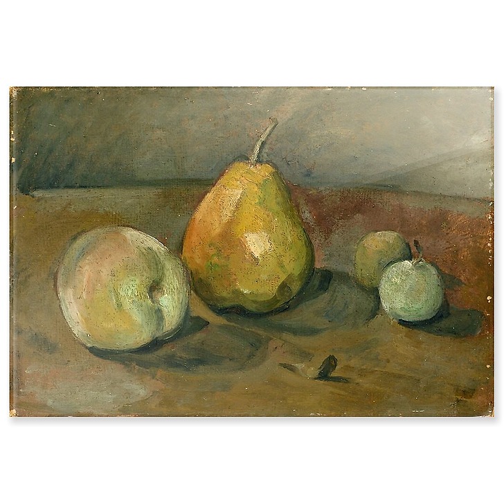 Still life, pear and green apples (acrylic panels)