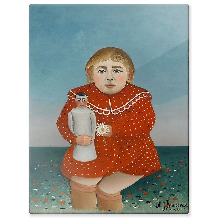 L'enfant à la poupée (panneaux aluminium)