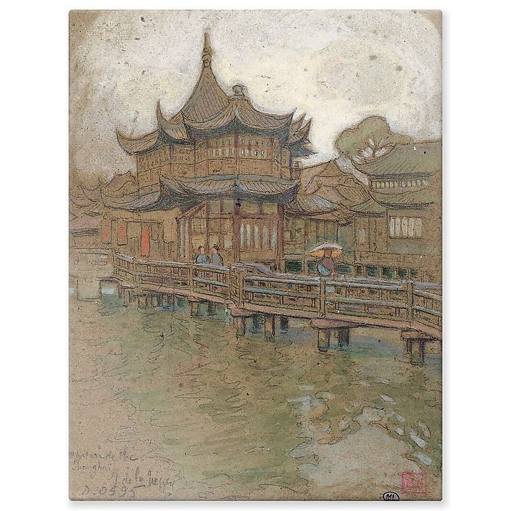 Maison de thé à Shangaï (panneaux aluminium)