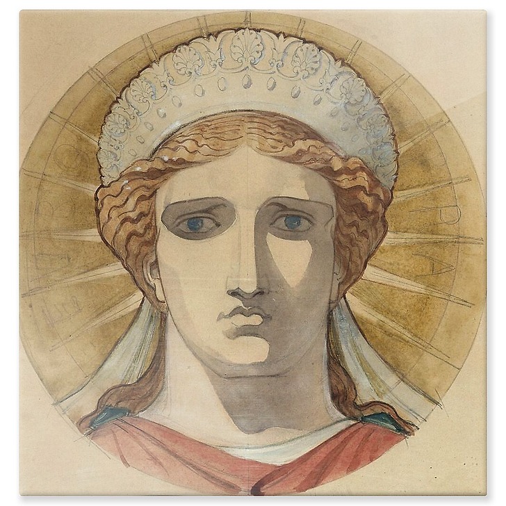 Comptoir d'Escompte : frise supérieure de la façade : Europa (panneaux aluminium)