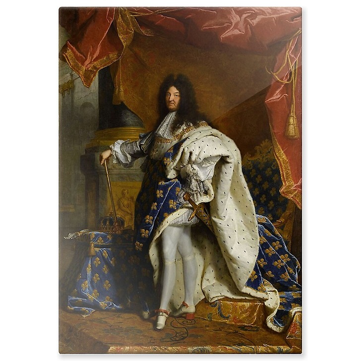 Louis XIV, roi de France, portrait en pied en costume royal (panneaux aluminium)