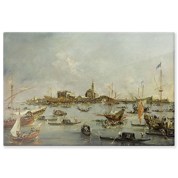 The Doge on the Bucentaur, in San Nicolo di Lido in Venice, on the day of the ascent (aluminium panels)