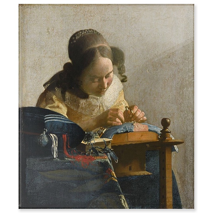 La Dentellière (détail) (panneaux acryliques)