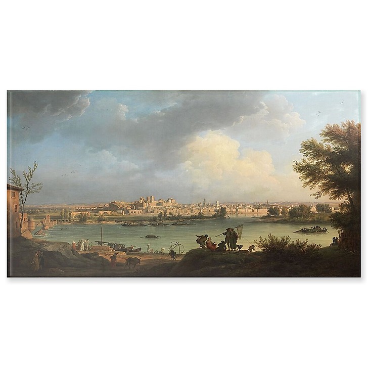 Vue d'Avignon, de la rive droite du Rhône, près de Villeneuve (panneaux acryliques)