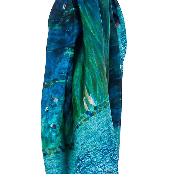 Orangerie Museum Waterlilies Scarf - Green reflections
