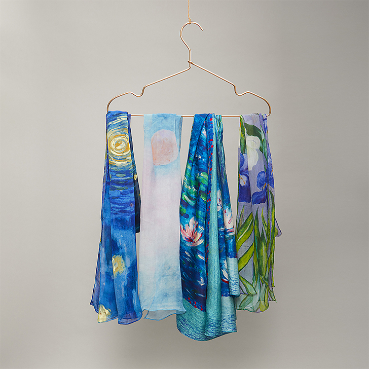 Orangerie Museum Waterlilies Scarf - Green reflections