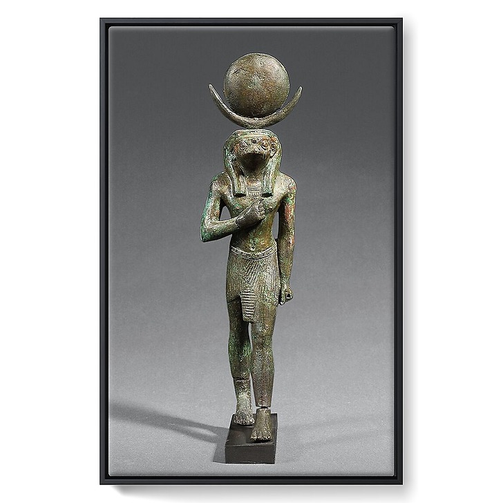 Statuette du dieu-lune à tête de faucon Khonsou (framed canvas)