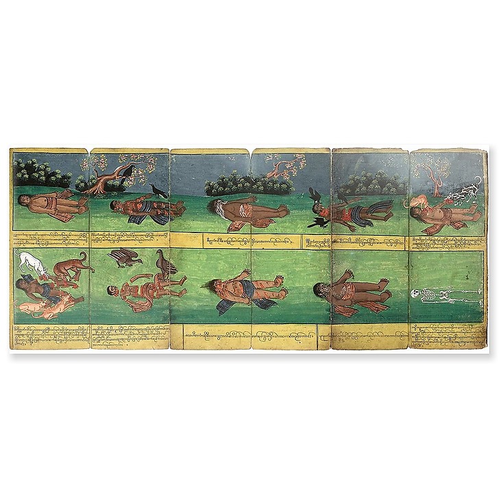 Nemi Jataka (détail) (panneaux acryliques)