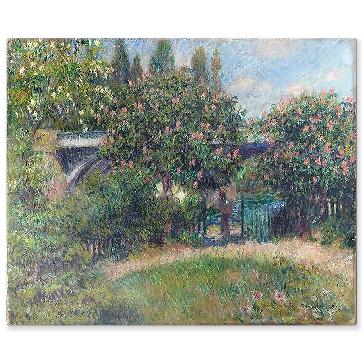 Pont du chemin de fer à Chatou ou Les Marronniers roses (panneaux aluminium)