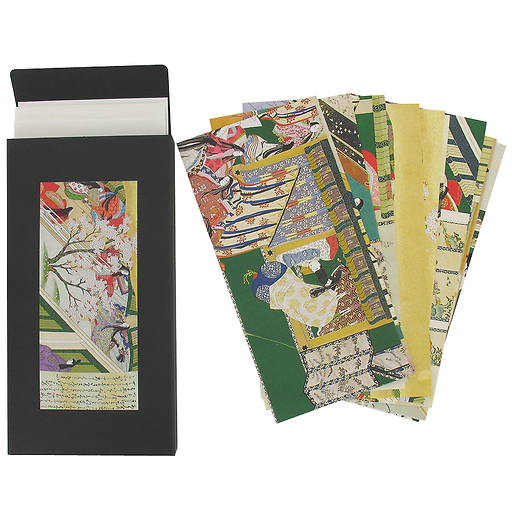 Boîte panoramique de 12 cartes postales "Dit du Genji"