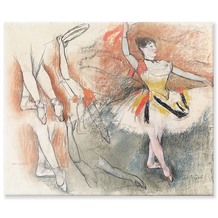 Danseuse espagnole et études de jambes, étude pour Danseuse au tambourin (panneaux aluminium)