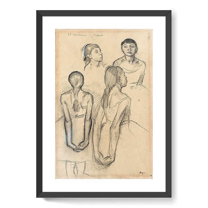 Quatre études d'une danseuse (framed art prints)