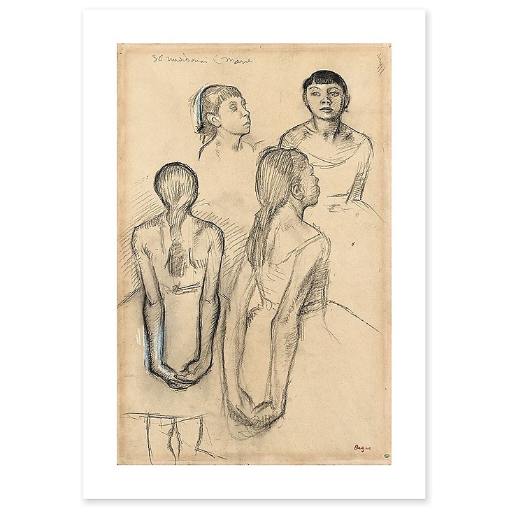 Quatre études d'une danseuse (canvas without frame)