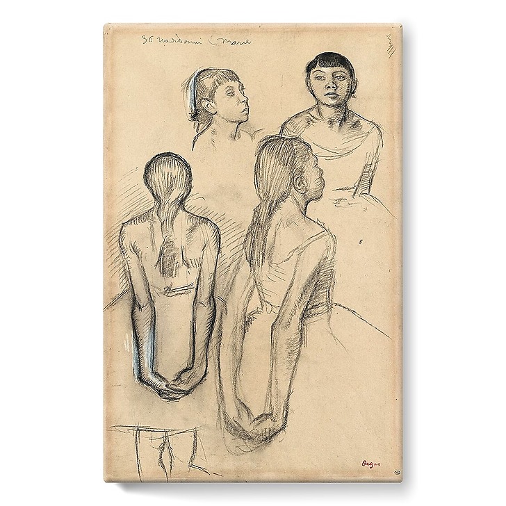 Quatre études d'une danseuse (toiles sur châssis)