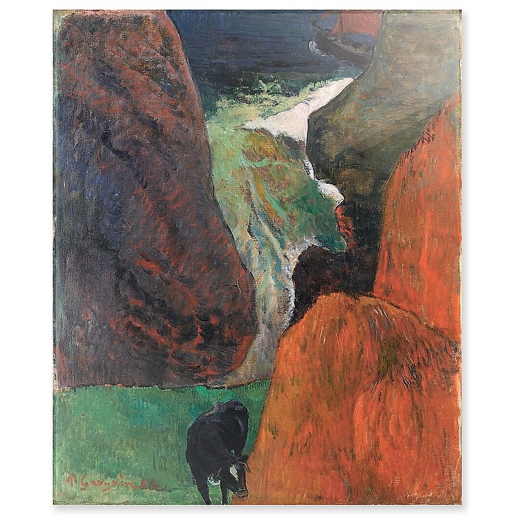 Au-dessus du gouffre, dit aussi Marine avec vache (panneaux acryliques)