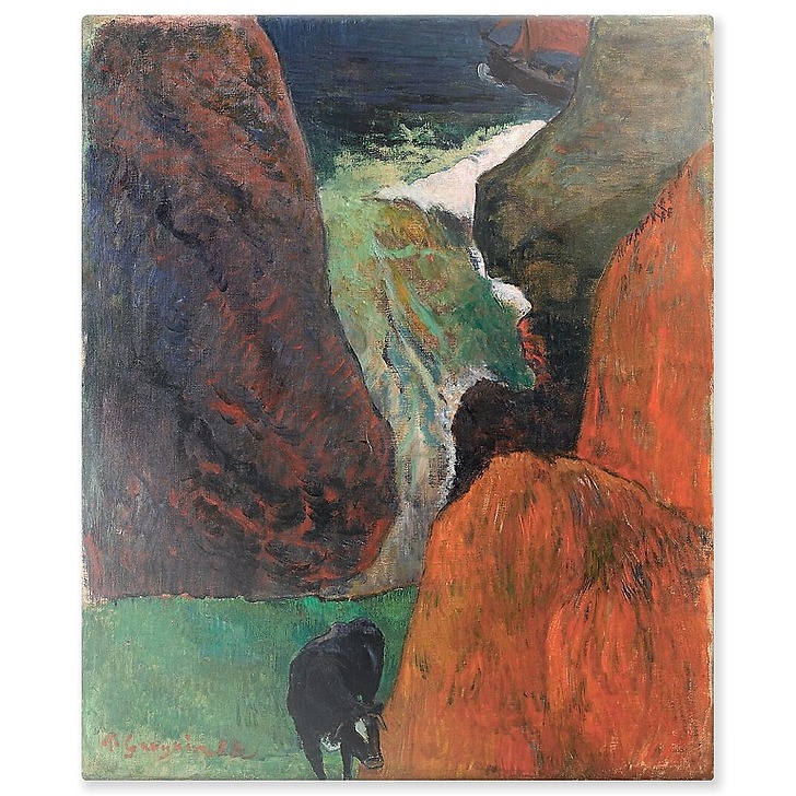 Au-dessus du gouffre, dit aussi Marine avec vache (panneaux aluminium)