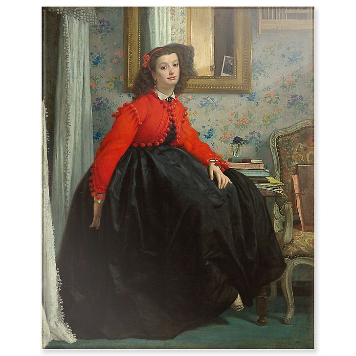 Portrait de Mlle L.L' (détail), 1864 (panneaux acryliques)