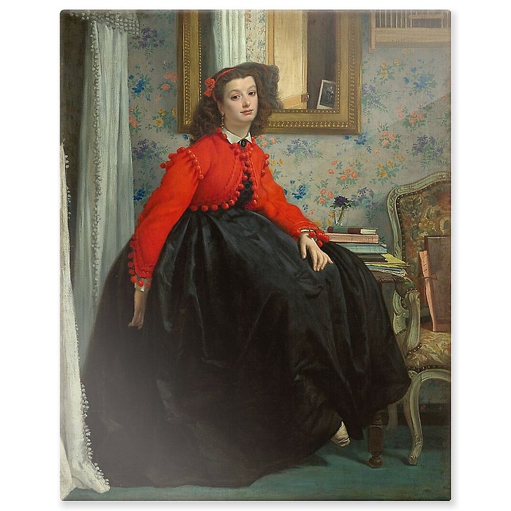 Portrait de Mlle L.L' (détail), 1864 (panneaux aluminium)