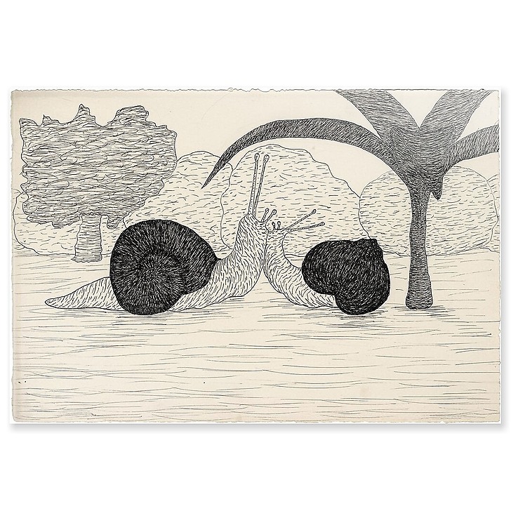 « Histoire du gros escargot », N°21, 1932 (acrylic panels)