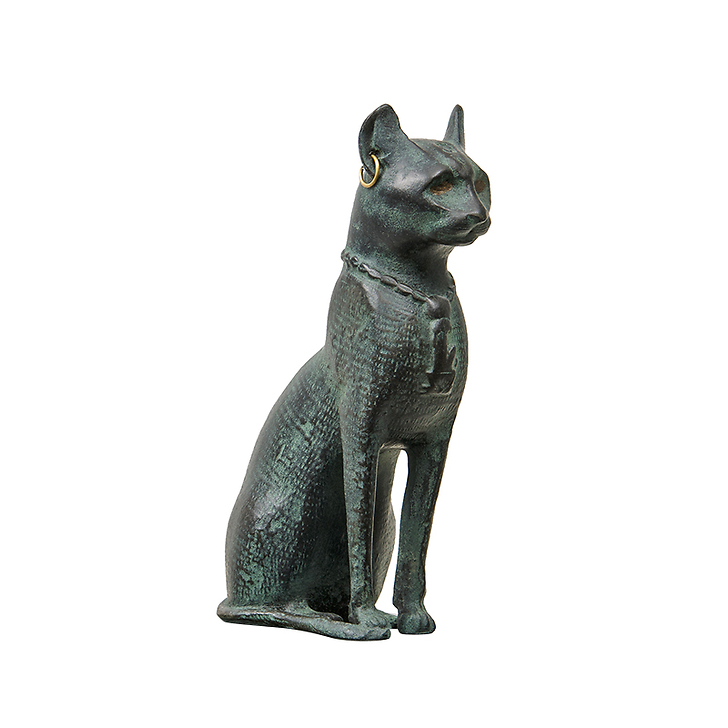 Bastet cat with earrings