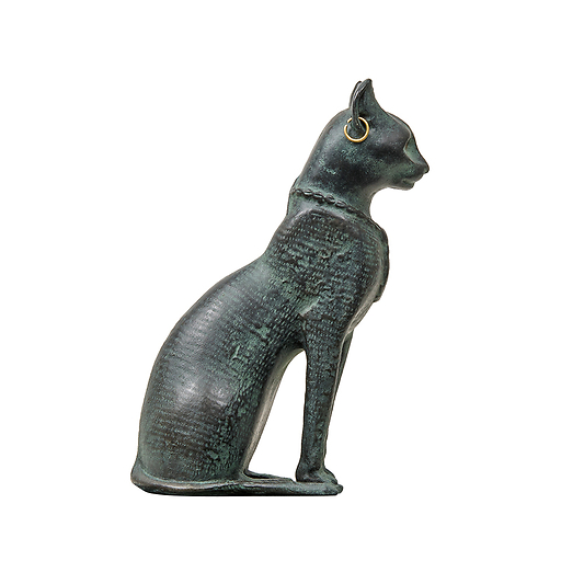 Chatte Bastet aux boucles d'oreilles