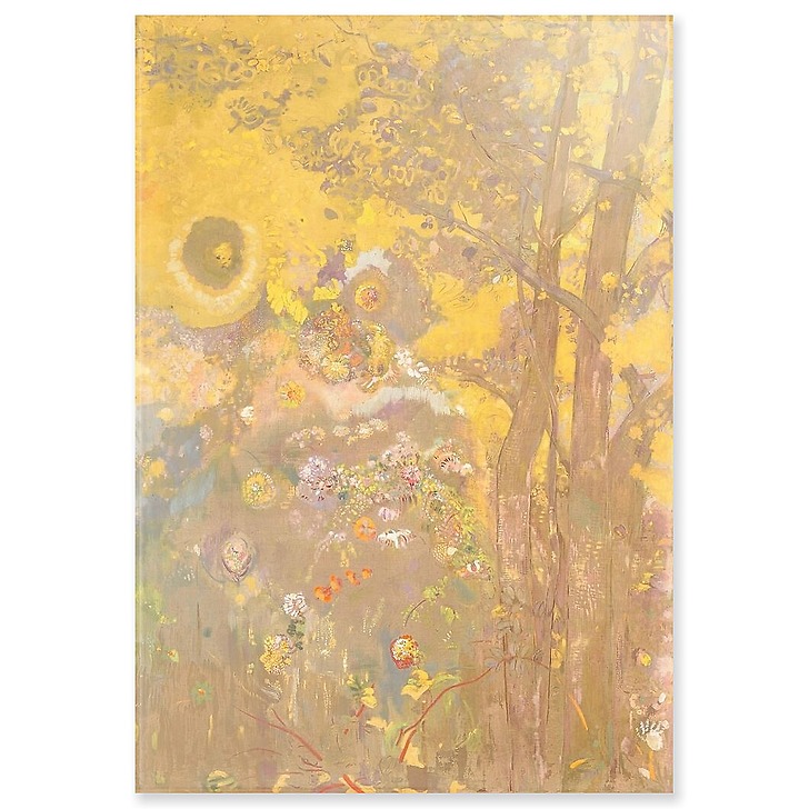 Arbre sur fond jaune (panneaux acryliques)
