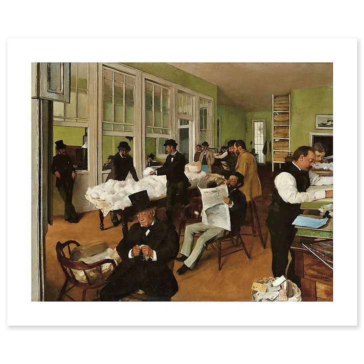 Portraits dans un bureau (Nouvelle-Orléans) [dit aussi Un bureau de coton à La Nouvelle-Orléans] (détail), (art prints)
